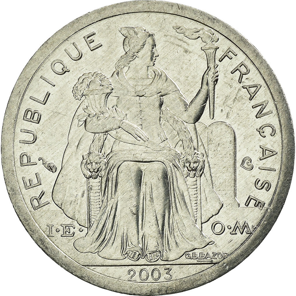Coin, French Polynesia, Franc, 2003, Paris, EF(40-45), Aluminum, KM:11
