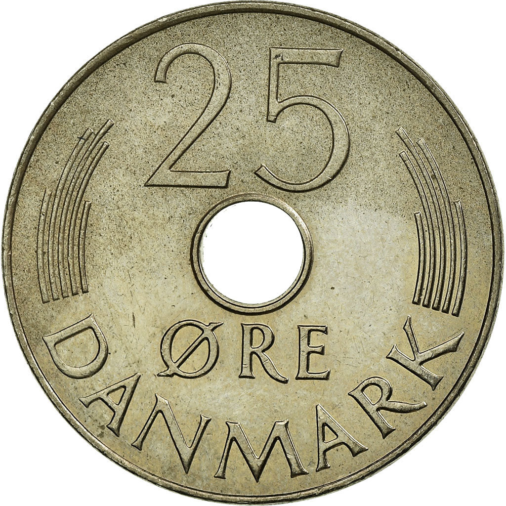 Coin, Denmark, Margrethe II, 25 Öre, 1988, Copenhagen, EF(40-45)