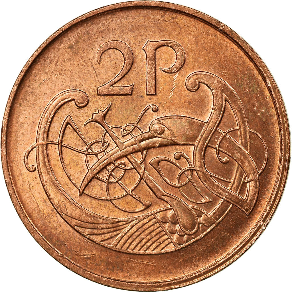 Coin, IRELAND REPUBLIC, 2 Pence, 1995, EF(40-45), Copper Plated Steel, KM:21a