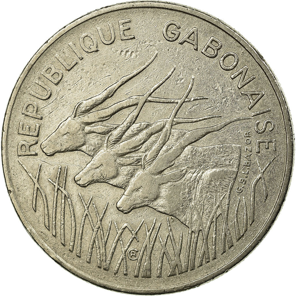 Coin, Gabon, 100 Francs, 1972, Paris, EF(40-45), Nickel, KM:12