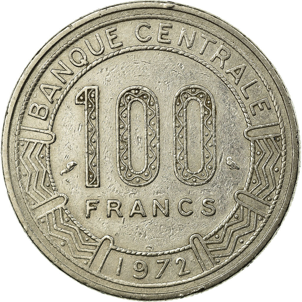 Coin, Gabon, 100 Francs, 1972, Paris, EF(40-45), Nickel, KM:12