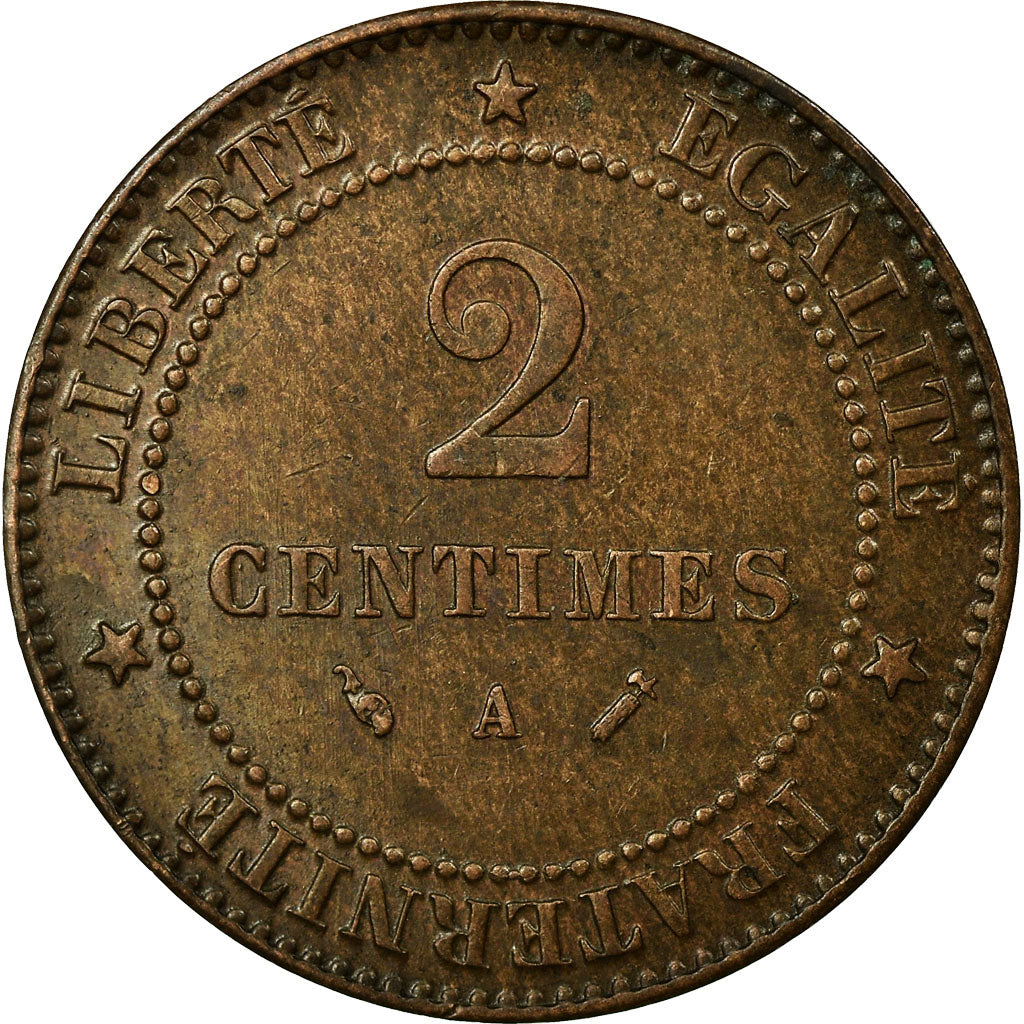 Coin, France, Cérès, 2 Centimes, 1892, Paris, VF(30-35), Bronze, KM:827.1