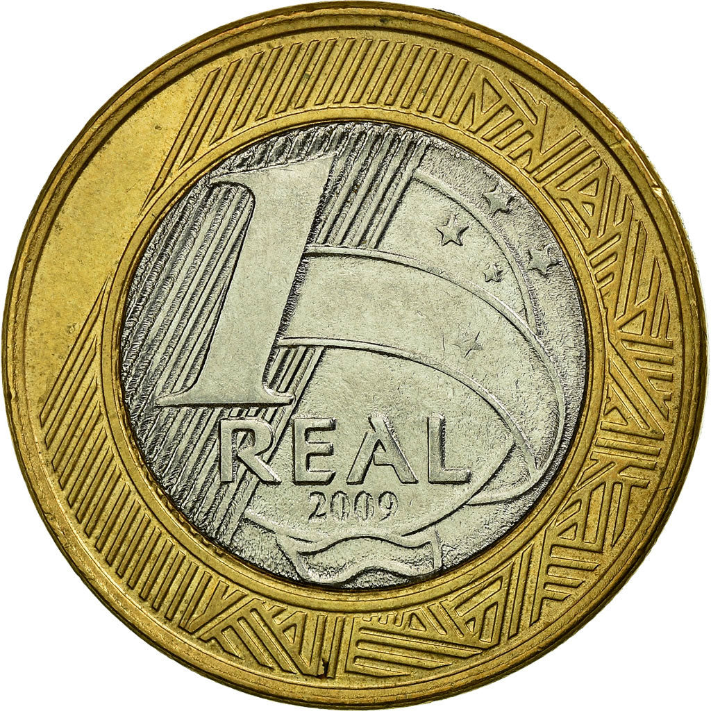 Coin, Brazil, Real, 2009, Rio de Janeiro, EF(40-45), Bi-Metallic, KM:652a