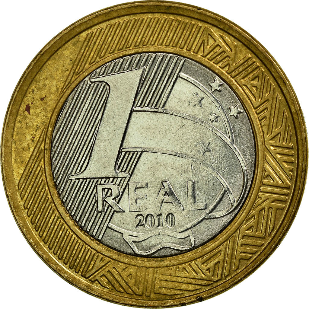 Moneta, Brasile, Real, 2010, Rio de Janeiro, BB, Bi-metallico, KM:652a
