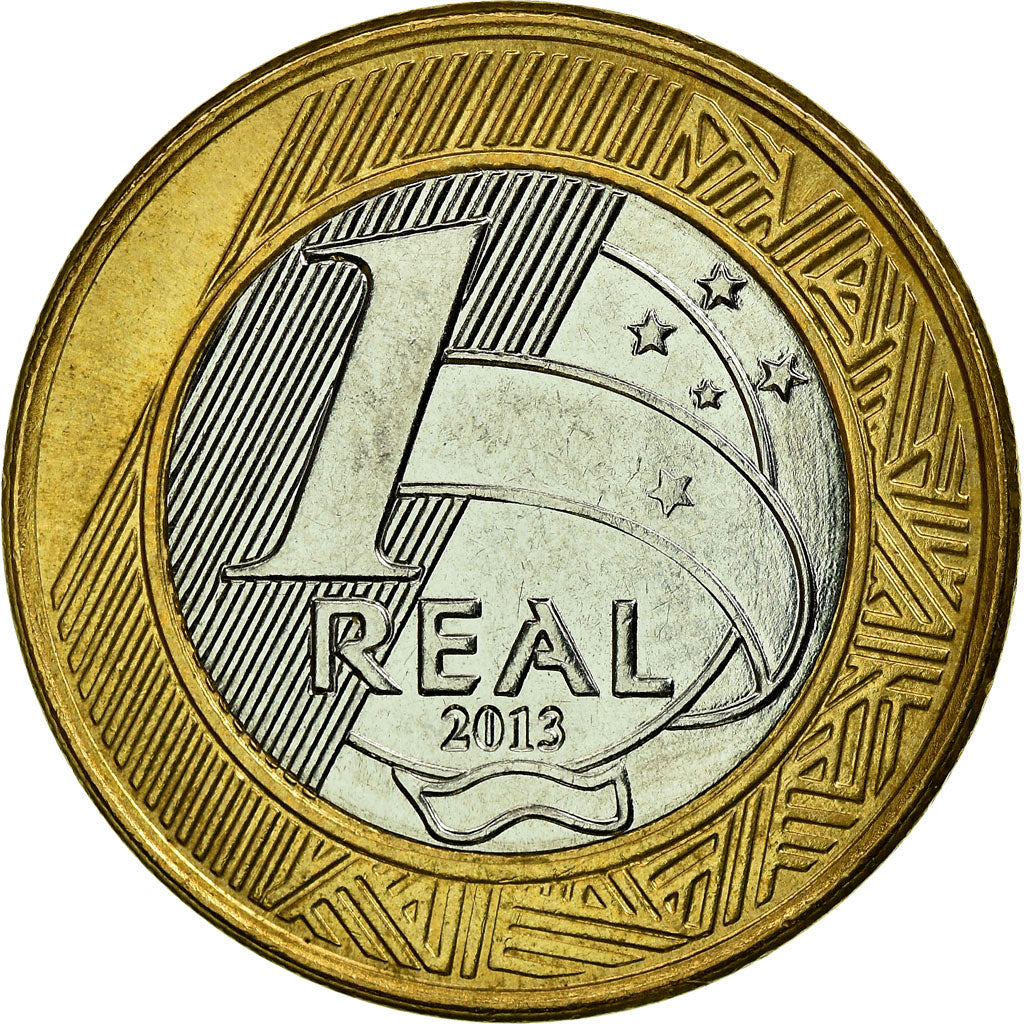 Coin, Brazil, Real, 2013, Rio de Janeiro, EF(40-45), Bi-Metallic, KM:652a