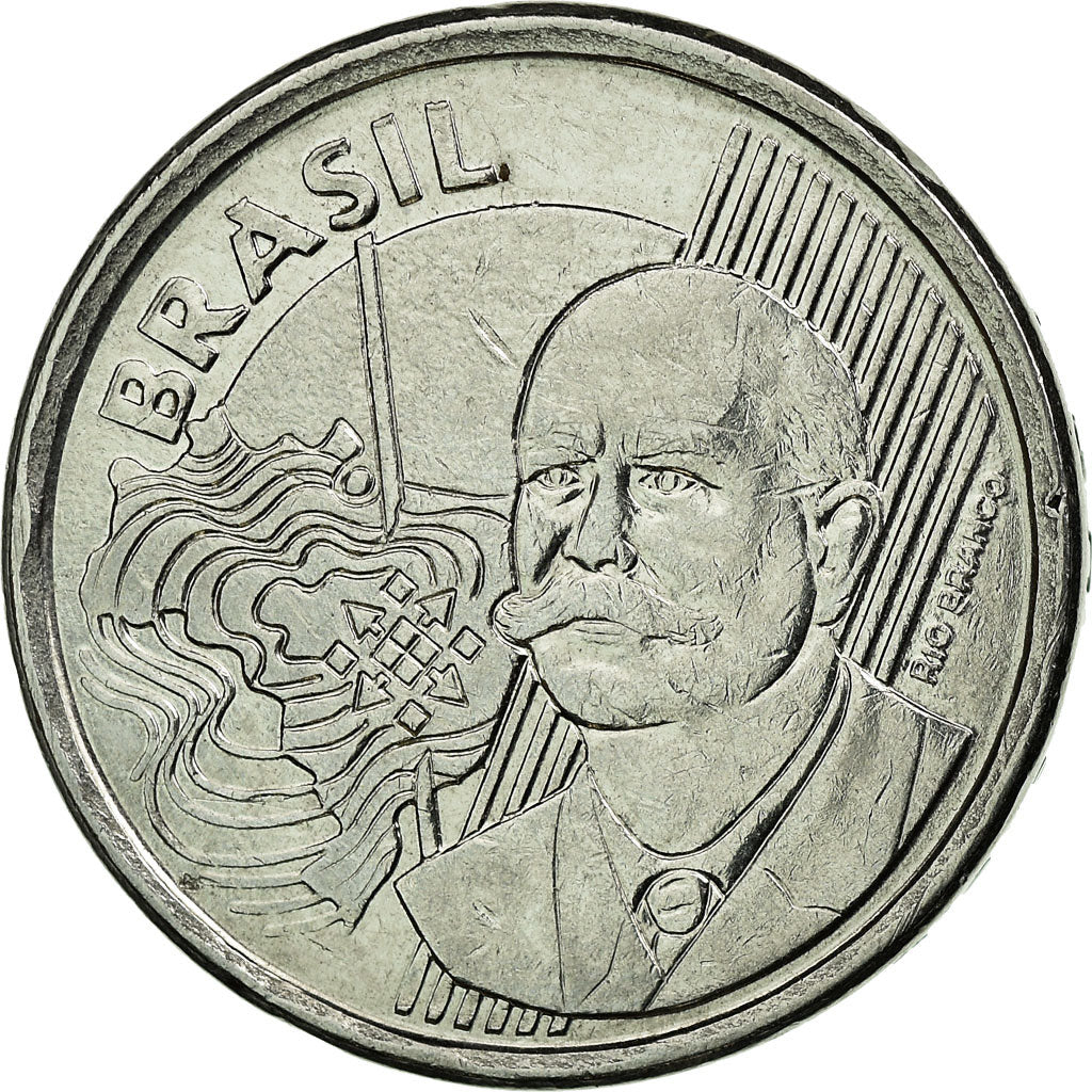 Coin, Brazil, 50 Centavos, 2007, EF(40-45), Stainless Steel, KM:651a