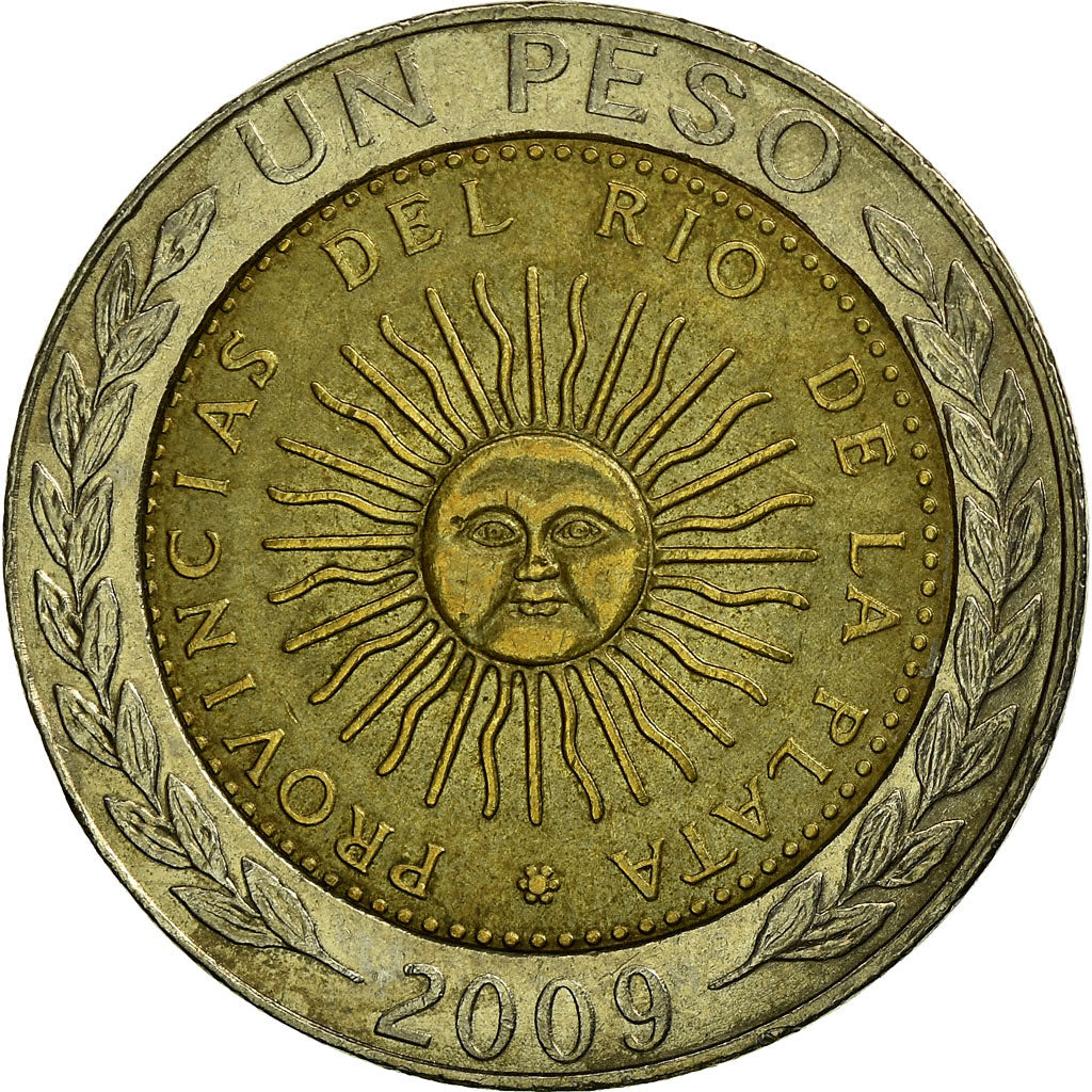 Monnaie, Argentine, Peso, 2009, TTB, Bi-Metallic, KM:112.1