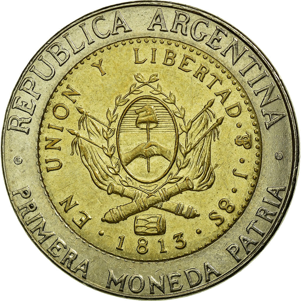 Coin, Argentina, Peso, 2010, EF(40-45), Bi-Metallic, KM:112.1