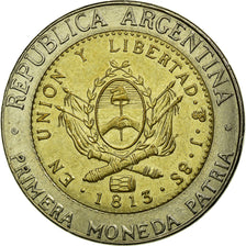 Coin, Argentina, Peso, 2010, EF(40-45), Bi-Metallic, KM:112.1