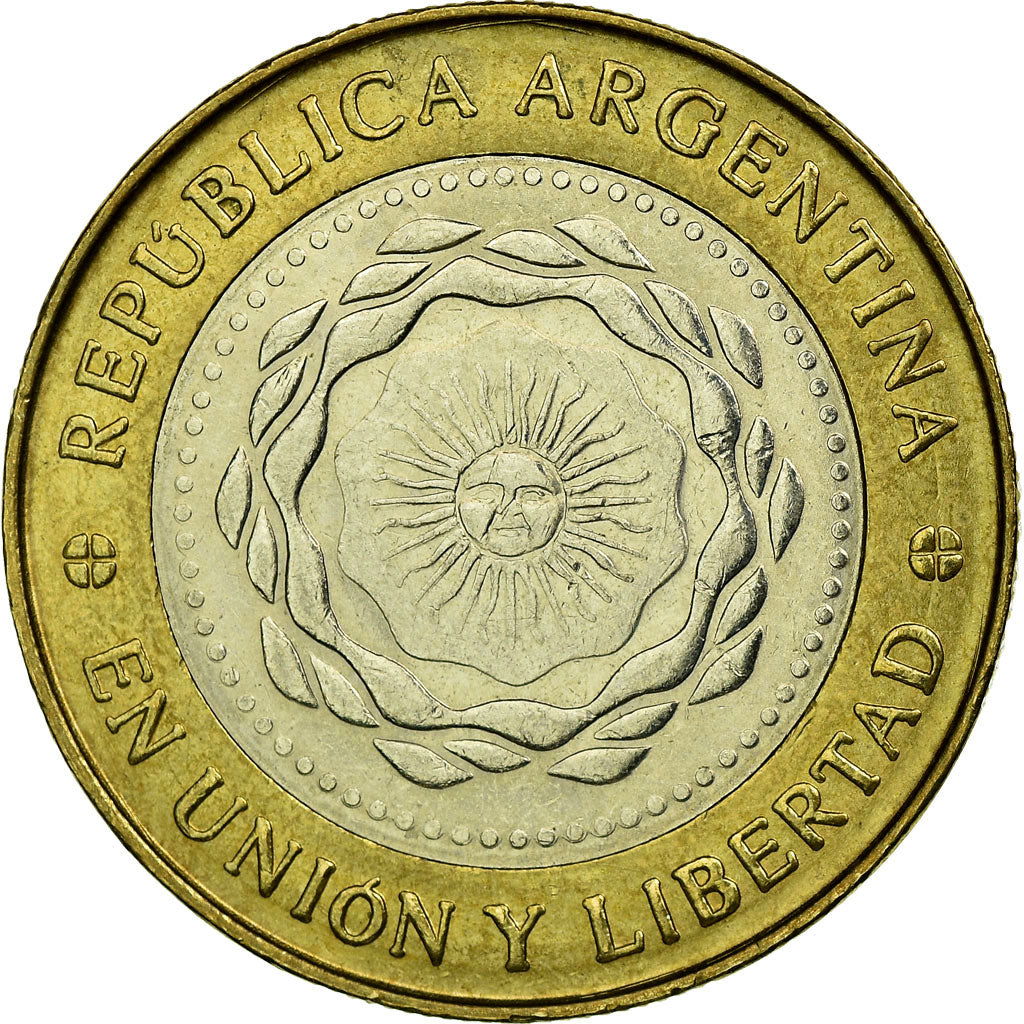 Coin, Argentina, 2 Pesos, 2010, Buenos Aires, EF(40-45), Bi-Metallic, KM:165