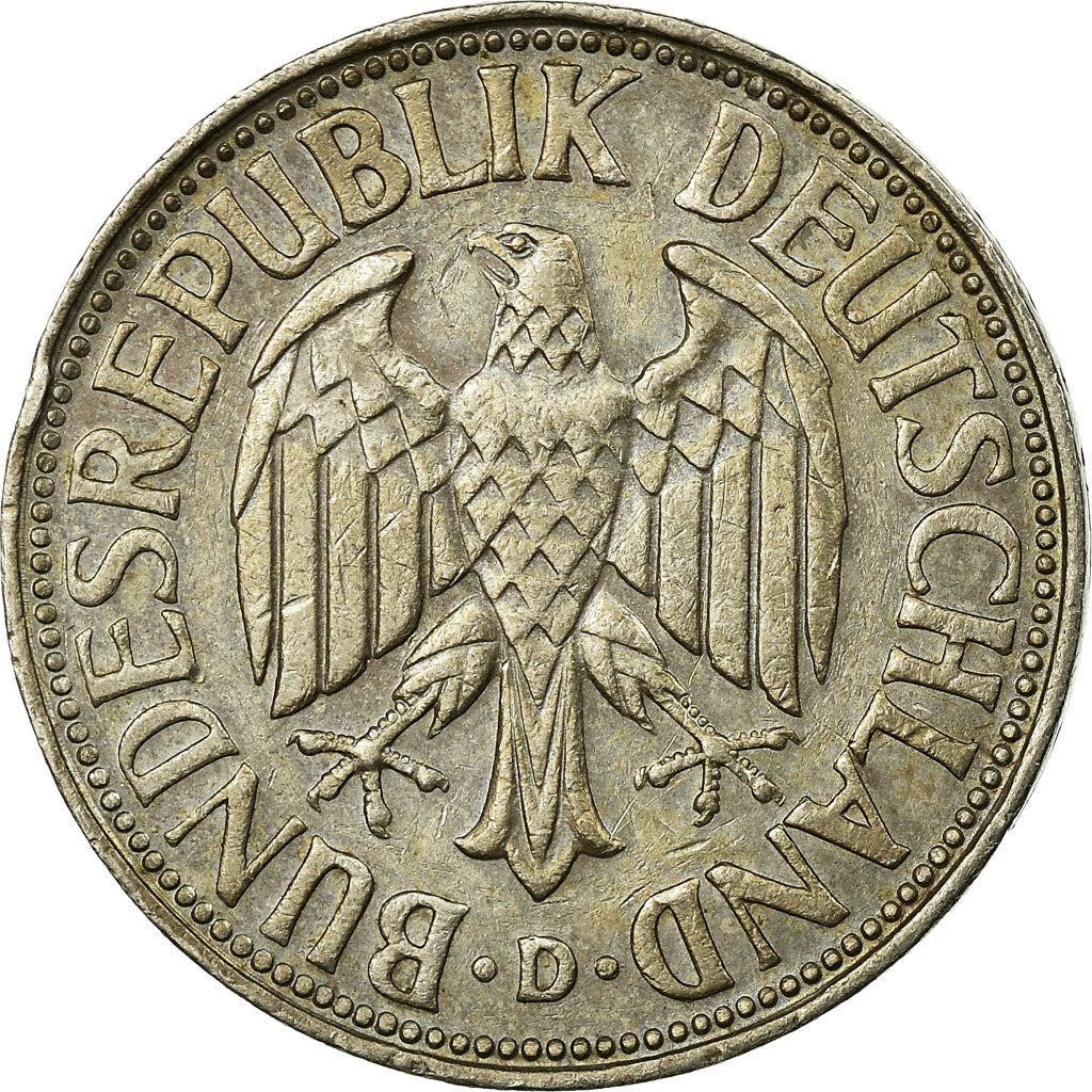Coin, GERMANY - FEDERAL REPUBLIC, Mark, 1962, Munich, VF(30-35), Copper-nickel