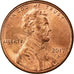 Coin, United States, Cent, 2017, Philadelphia, EF(40-45), Copper Plated Zinc