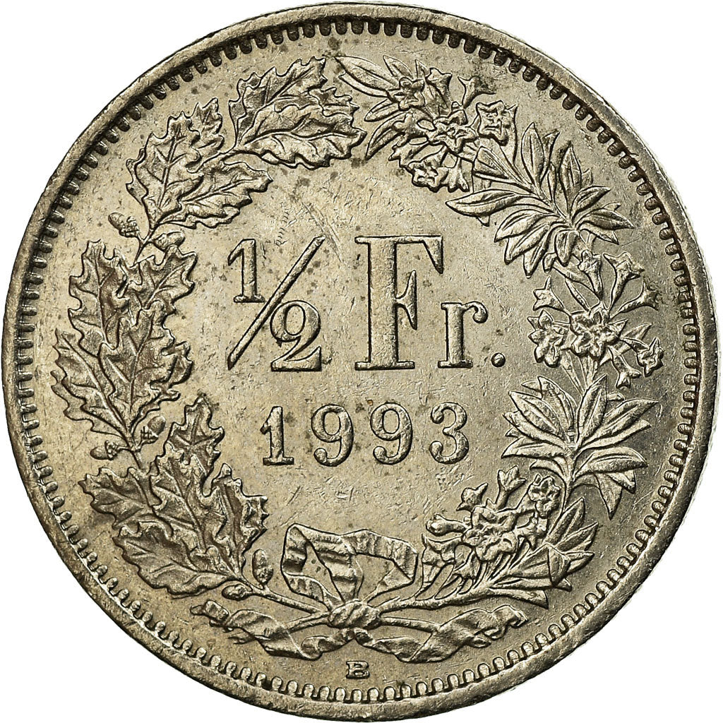 Monnaie, Suisse, 1/2 Franc, 1993, Bern, TTB, Copper-nickel, KM:23a.3