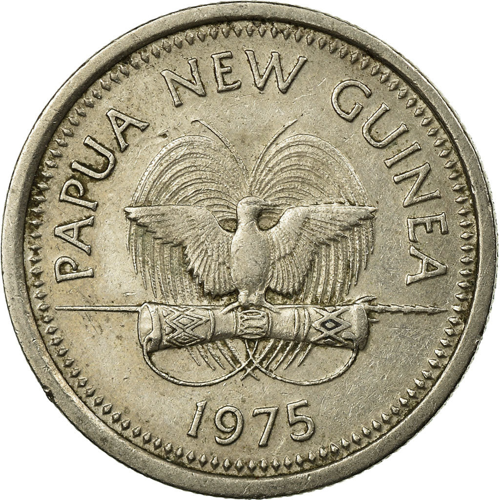 Coin, Papua New Guinea, 5 Toea, 1975, EF(40-45), Copper-nickel, KM:3