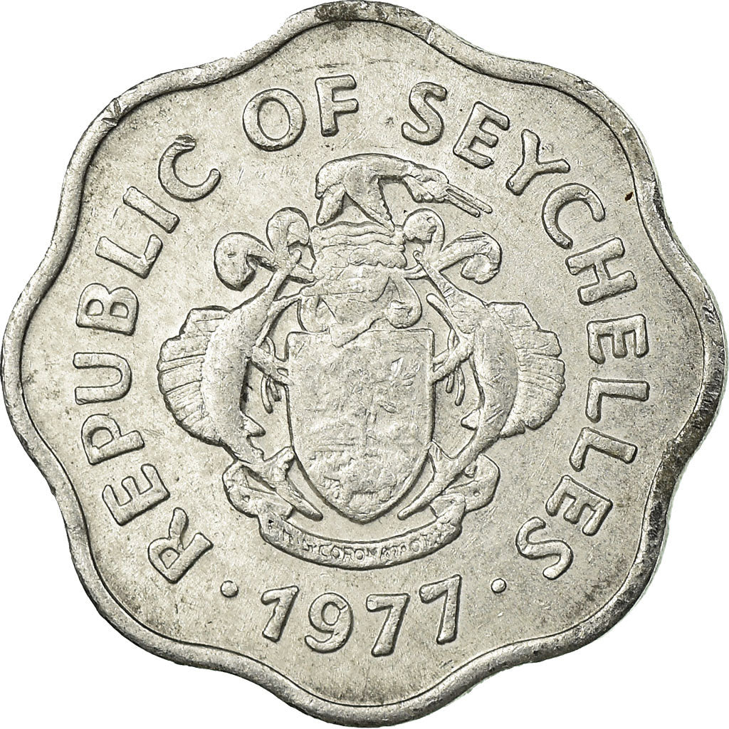 Moneta, Seychelles, 5 Cents, 1977, British Royal Mint, BB, Alluminio, KM:31