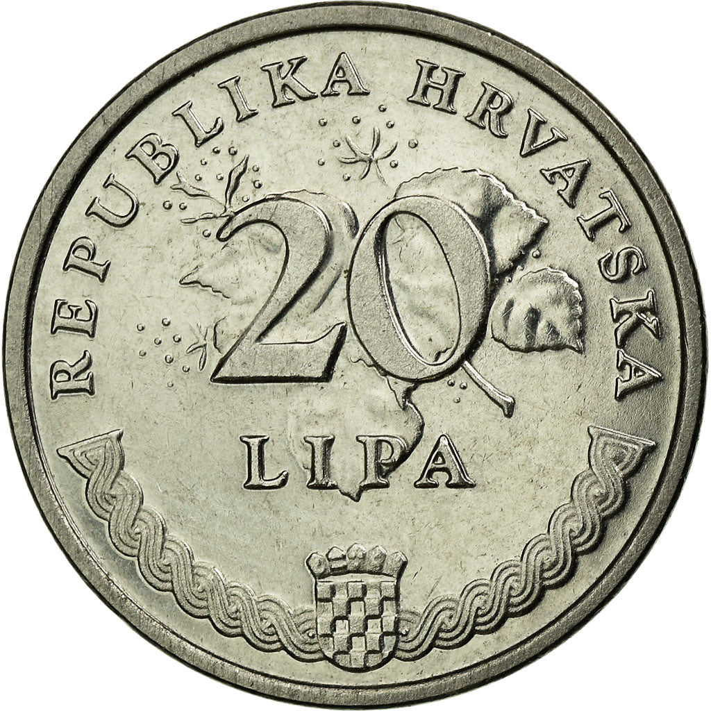 Monnaie, Croatie, 20 Lipa, 2009, TTB+, Nickel plated steel, KM:7
