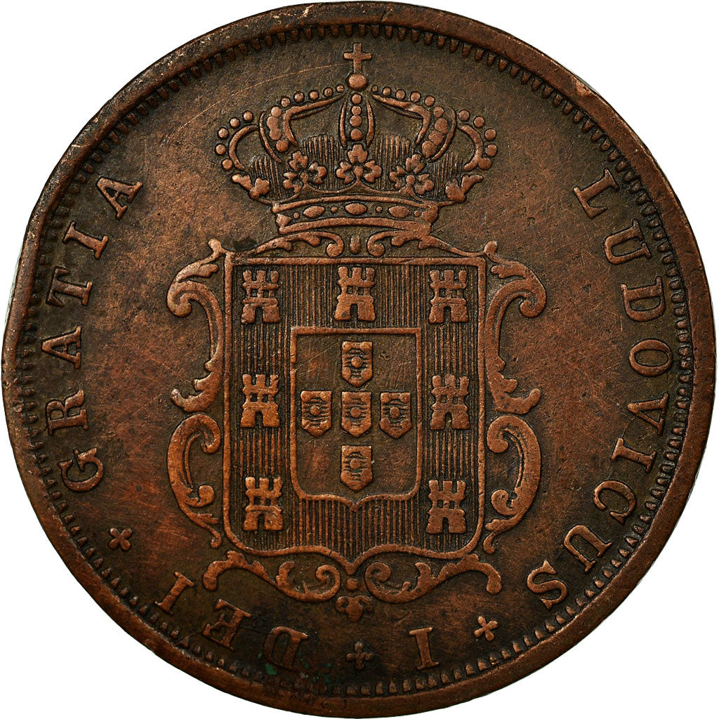 Monnaie, Portugal, Luiz I, 5 Reis, 1868, TB+, Cuivre, KM:513