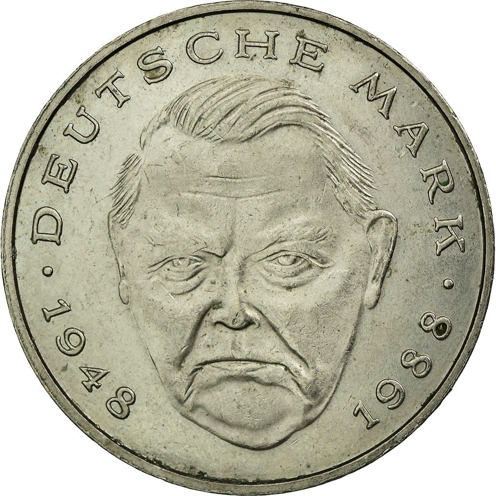 Coin, GERMANY - FEDERAL REPUBLIC, 2 Mark, 1990, Stuttgart, EF(40-45)