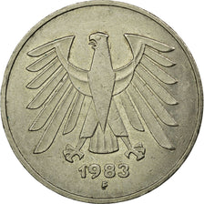 Moneta, GERMANIA - REPUBBLICA FEDERALE, 5 Mark, 1983, Stuttgart, BB, Nichel