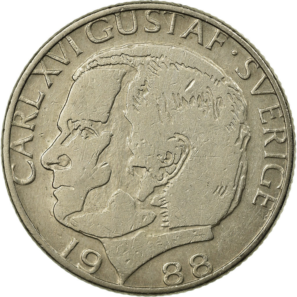 Münze, Schweden, Carl XVI Gustaf, Krona, 1988, SS, Copper-nickel, KM:852a