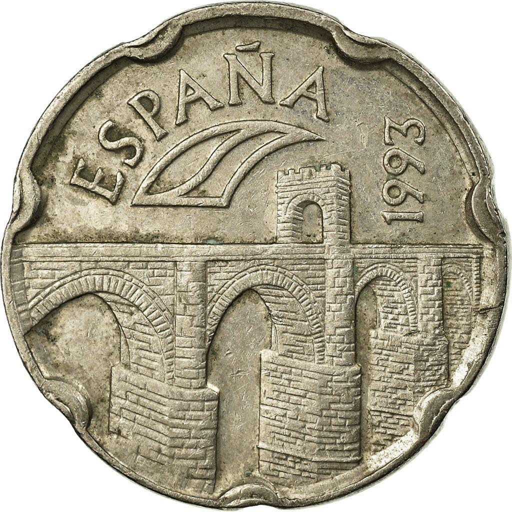 Coin, Spain, Juan Carlos I, 50 Pesetas, 1993, Madrid, VF(30-35), Copper-nickel