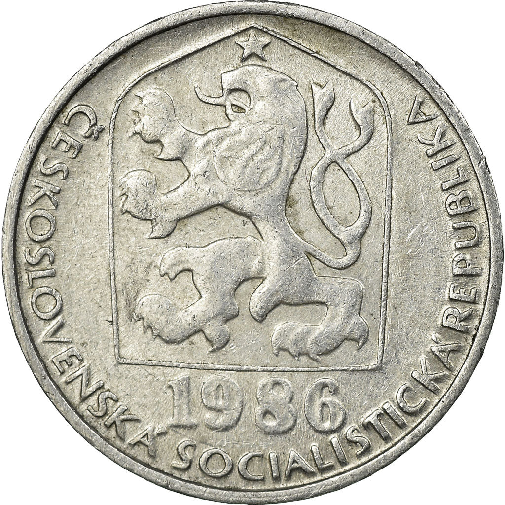 Coin, Czechoslovakia, 10 Haleru, 1986, VF(30-35), Aluminum, KM:80