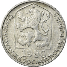 Coin, Czechoslovakia, 10 Haleru, 1986, VF(30-35), Aluminum, KM:80