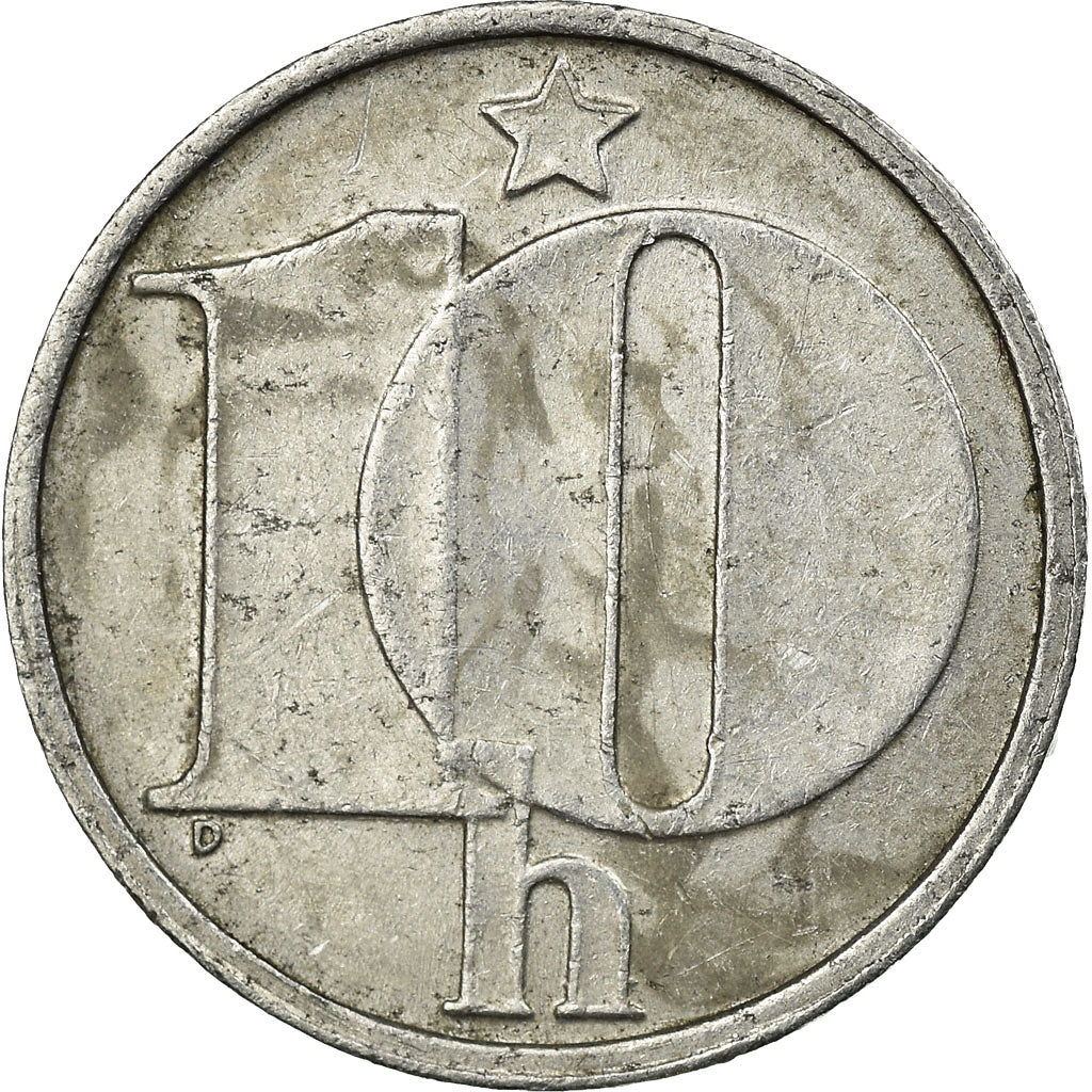 Coin, Czechoslovakia, 10 Haleru, 1986, VF(30-35), Aluminum, KM:80