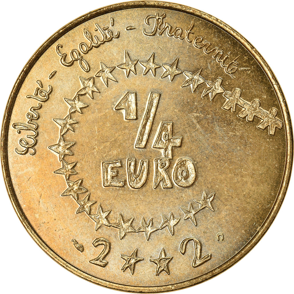 France, 1/4 Euro, 2002, Paris, MS(64), Aluminum-Bronze, KM:1293
