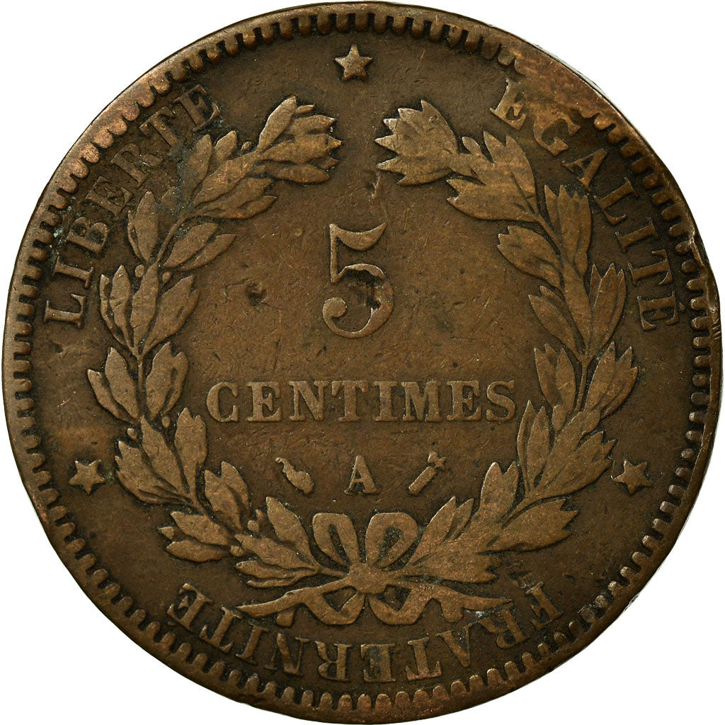 Coin, France, Cérès, 5 Centimes, 1893, Paris, VF(30-35), Bronze, KM:821.1