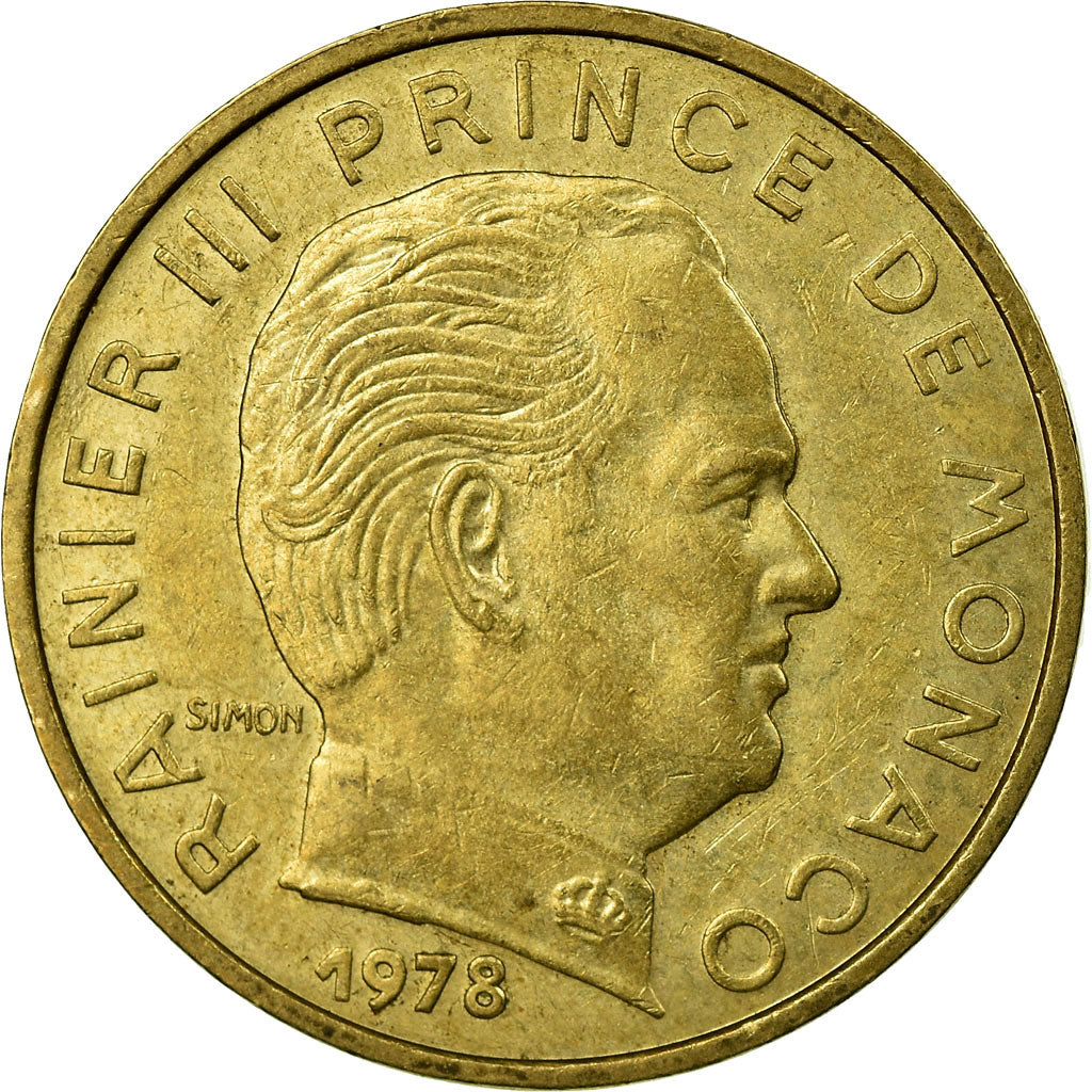 Coin, Monaco, Rainier III, 10 Centimes, 1978, EF(40-45), Aluminum-Bronze