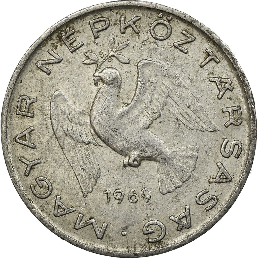 Moeda, Hungria, 10 Filler, 1969, Budapest, VF(30-35), Alumínio, KM:572