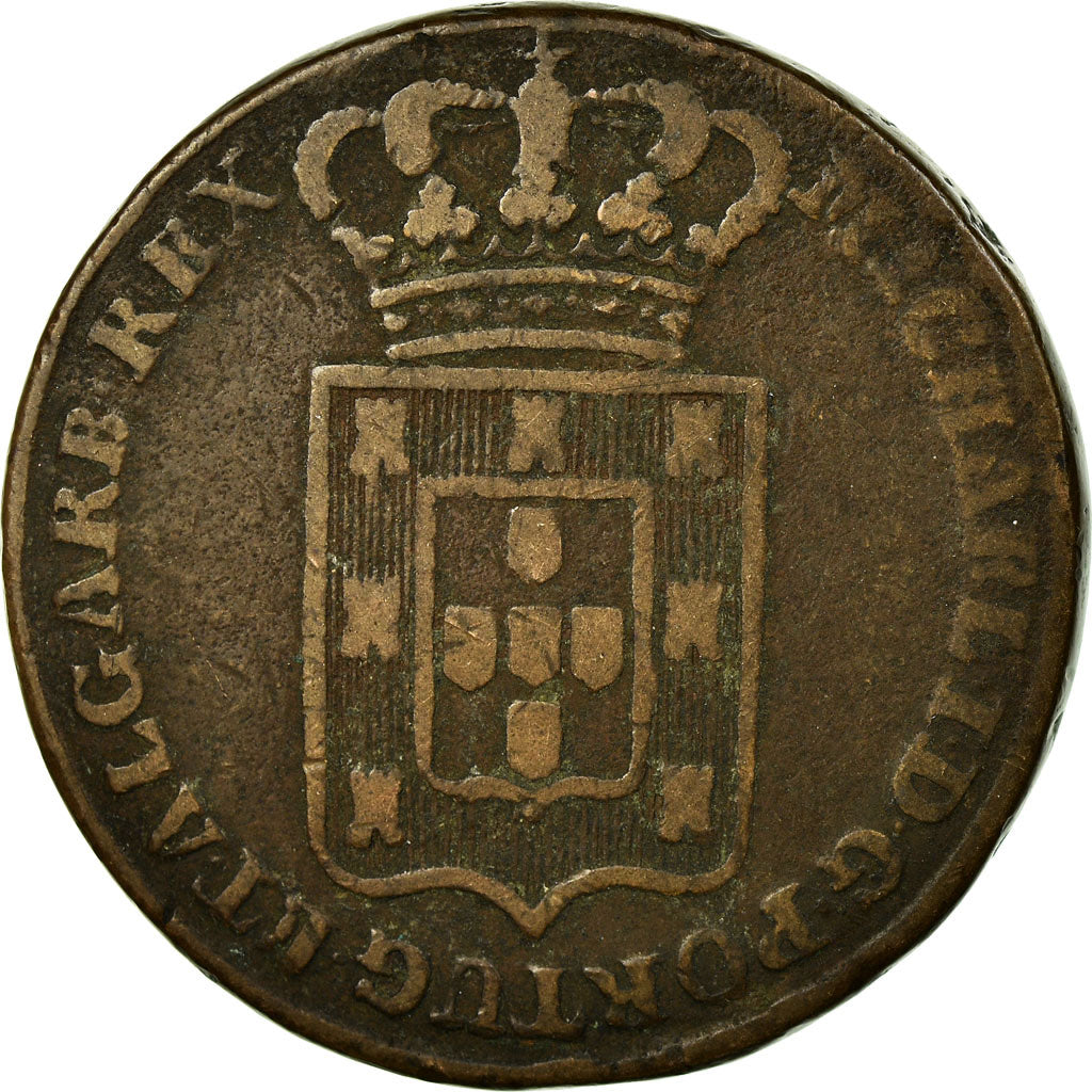 Moneta, Portogallo, Miguel, 40 Reis, Pataco, 1829, MB, Bronzo, KM:380