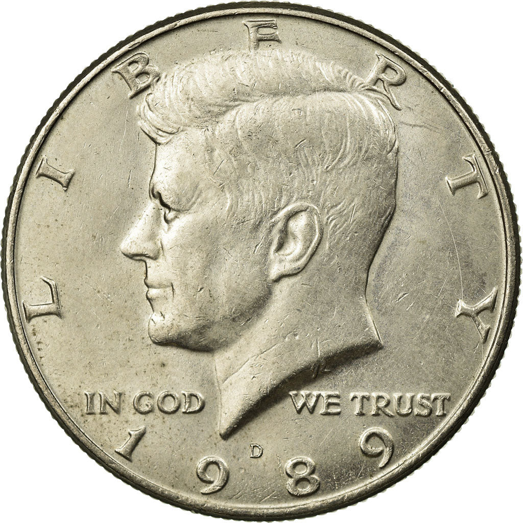 Coin, United States, Kennedy Half Dollar, Half Dollar, 1989, U.S. Mint, Denver