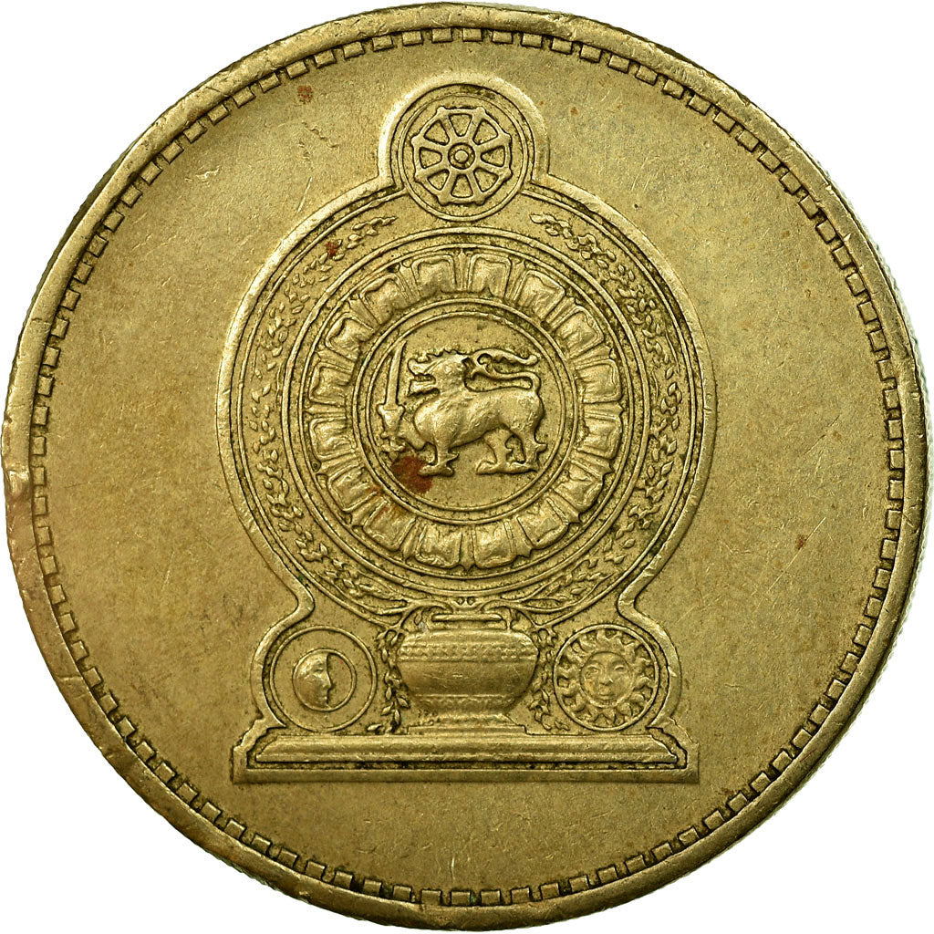Coin, Sri Lanka, 5 Rupees, 1984, VF(30-35), Nickel-brass, KM:148.1
