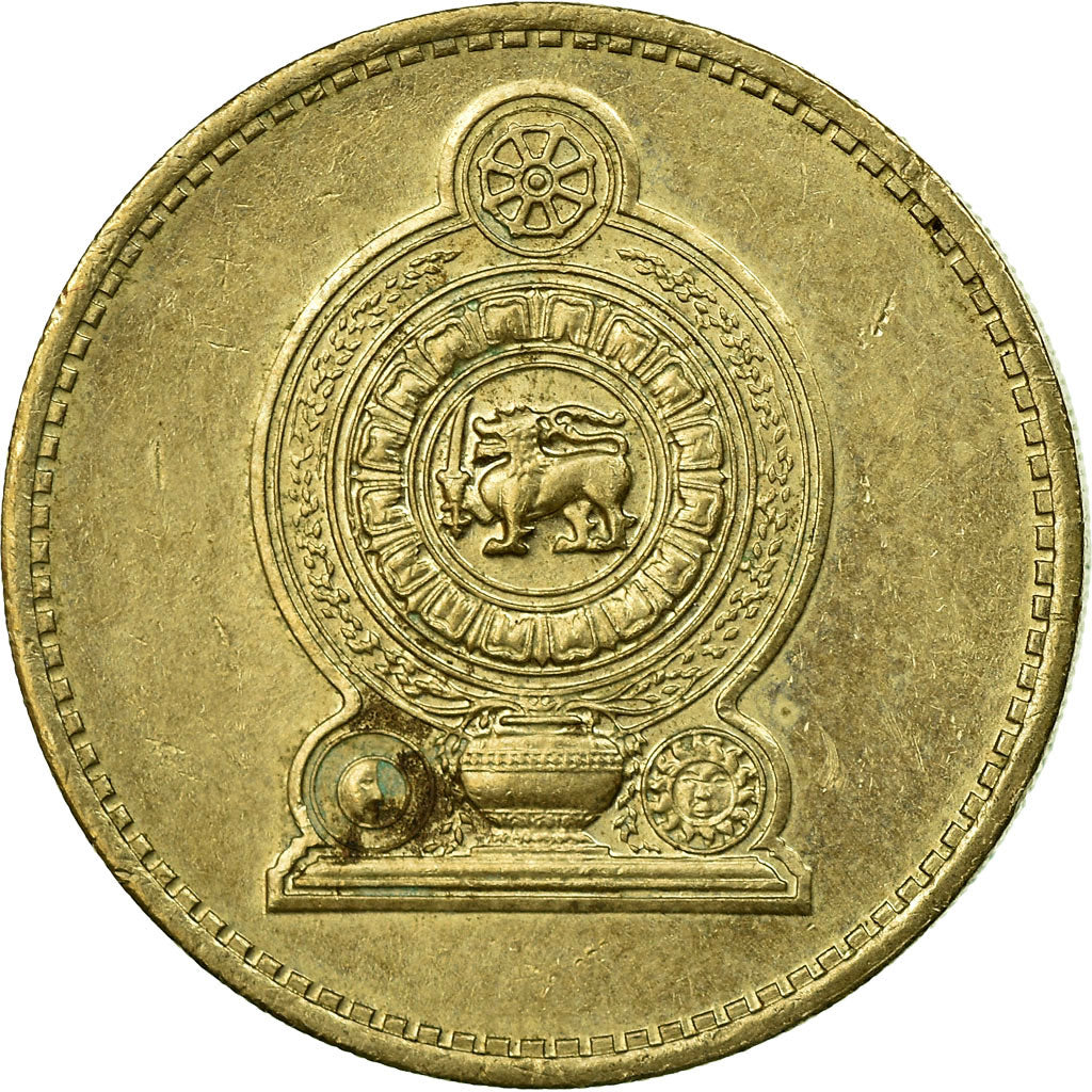 Coin, Sri Lanka, 5 Rupees, 1986, VF(30-35), Nickel-brass, KM:148.2