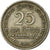 Moeda, Ceilão, Elizabeth II, 25 Cents, 1963, VF(30-35), Cobre-níquel, KM:131