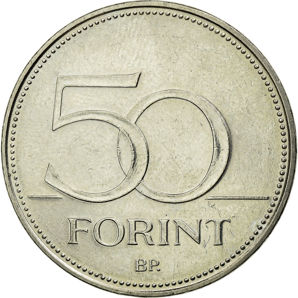 Coin, Hungary, 50 Forint, 2013, Budapest, EF(40-45), Copper-nickel, KM:850