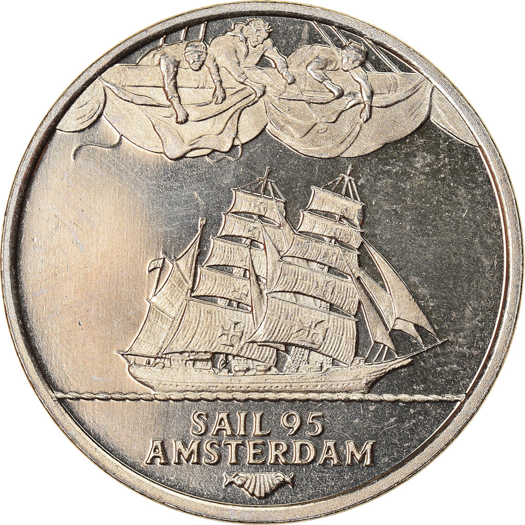 Coin, Netherlands, Beatrix, 2 ECU, 1995, Utrecht, MS(63), Copper-nickel, KM:94