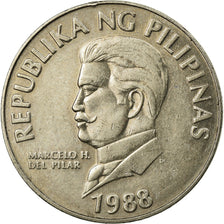 Coin, Philippines, 50 Sentimos, 1988, EF(40-45), Copper-nickel, KM:242.1
