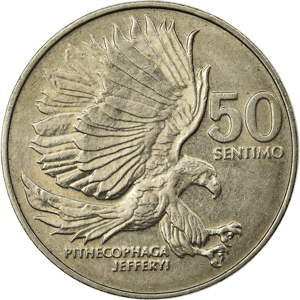 Coin, Philippines, 50 Sentimos, 1988, EF(40-45), Copper-nickel, KM:242.1