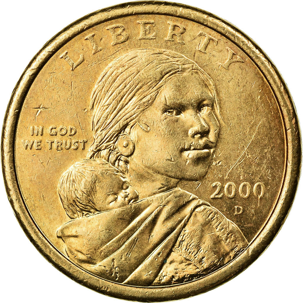 Moneta, Stati Uniti, Sacagawea Dollar, Dollar, 2000, U.S. Mint, Denver, BB, Rame