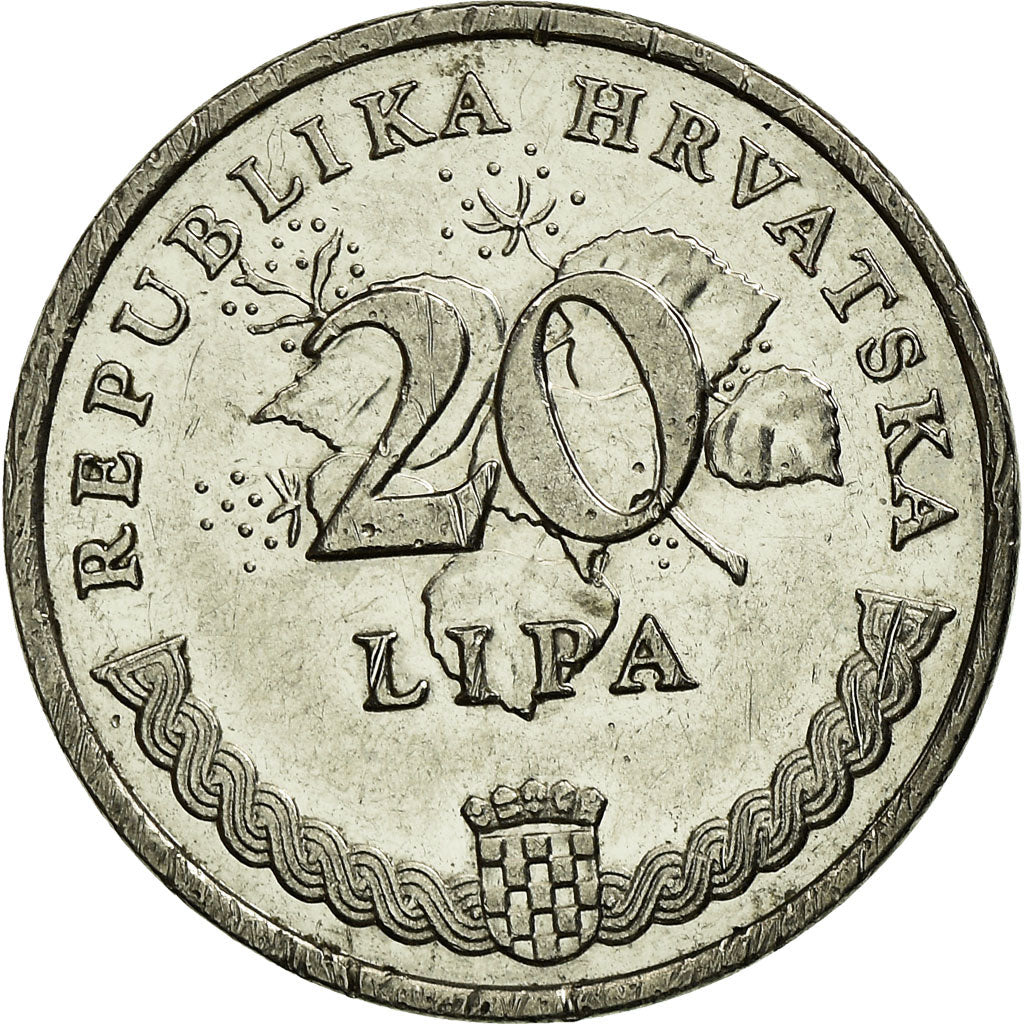 Münze, Kroatien, 20 Lipa, 2001, SS, Nickel plated steel, KM:7