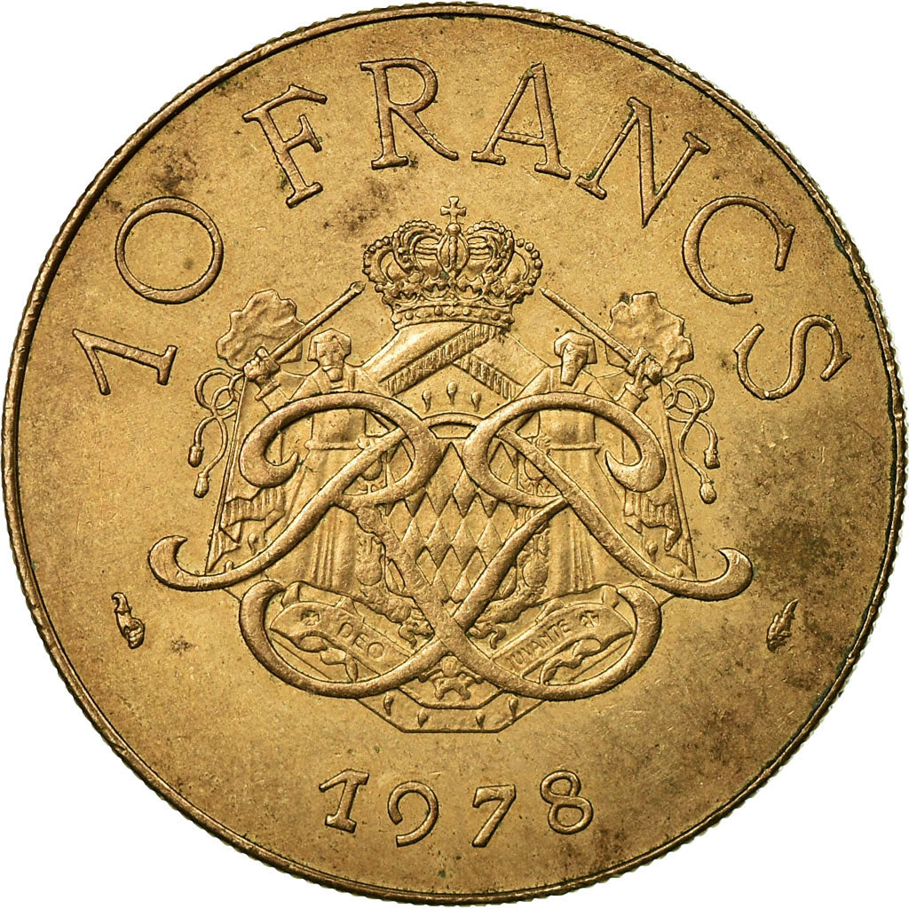 Münze, Monaco, Rainier III, 10 Francs, 1978, S+, Copper-Nickel-Aluminum