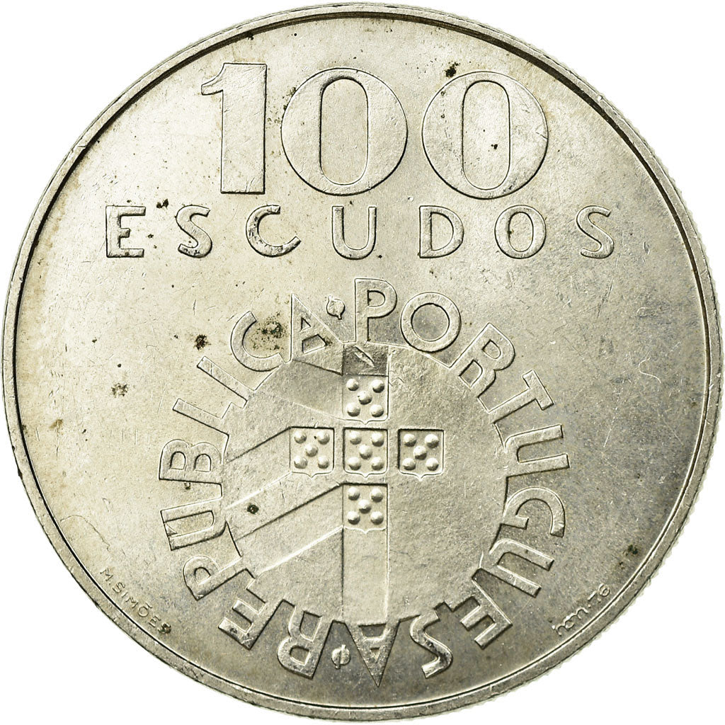 Coin, Portugal, 100 Escudos, 1974, Lisbon, EF(40-45), Silver, KM:603