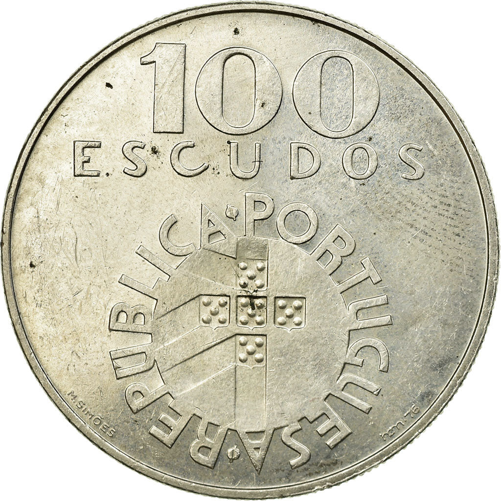 Coin, Portugal, 100 Escudos, 1974, Lisbon, EF(40-45), Silver, KM:603