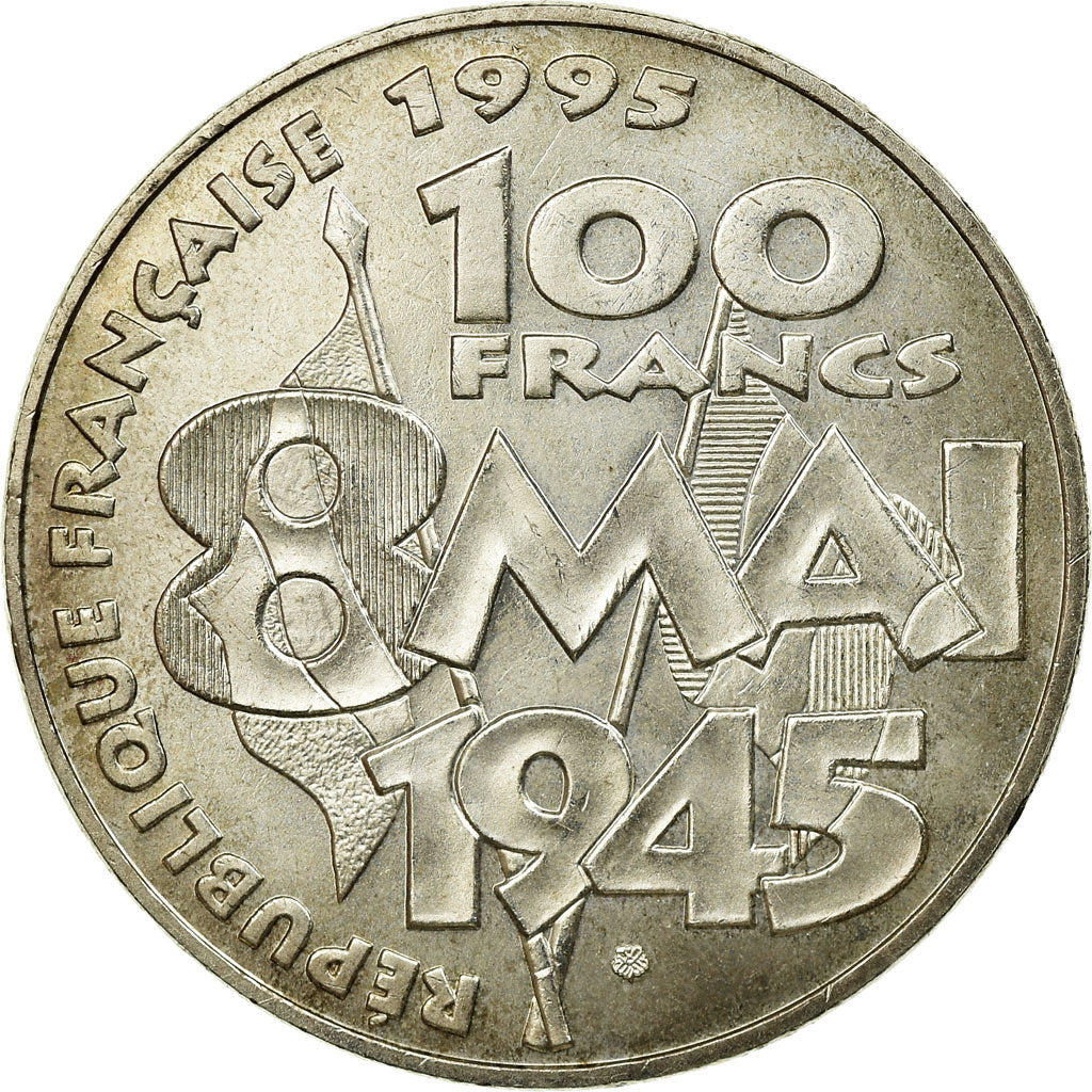 Coin, France, 8 mai 1945, 100 Francs, 1995, EF(40-45), Silver, KM:1116.1