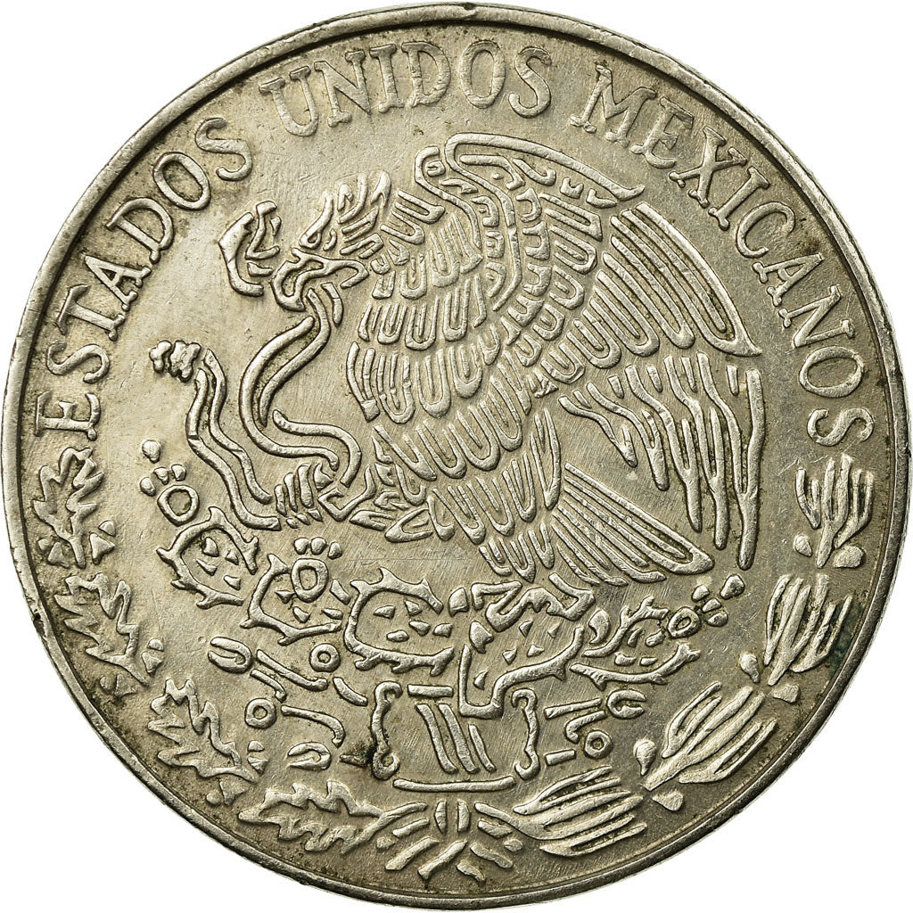 Moneta, Mexico, 5 Pesos, 1976, Mexico City, EF(40-45), Miedź-Nikiel, KM:472