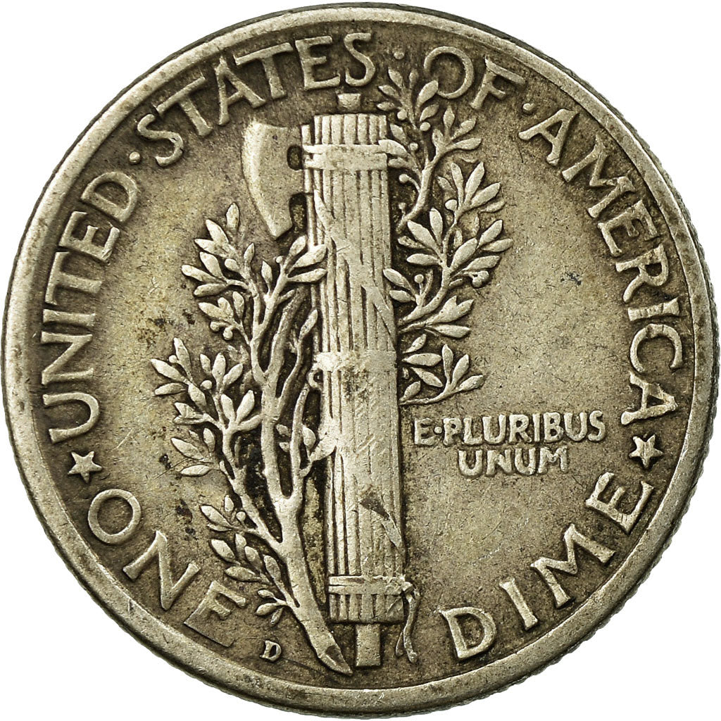 Coin, United States, Mercury Dime, Dime, 1918, U.S. Mint, Denver, VF(30-35)
