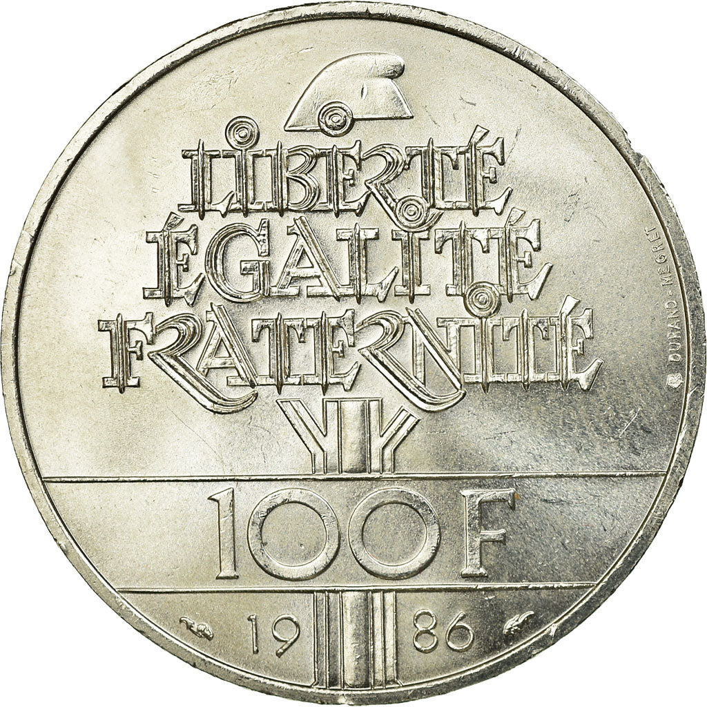 Monnaie, France, Statue de la Liberté, 100 Francs, 1986, SUP, Argent